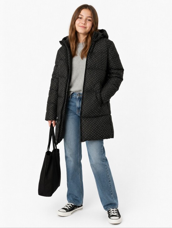 Jason Wu Other - balabala premium x JASON WU Polka Dot Hooded Long Puffer Coat Jacket 160/80A